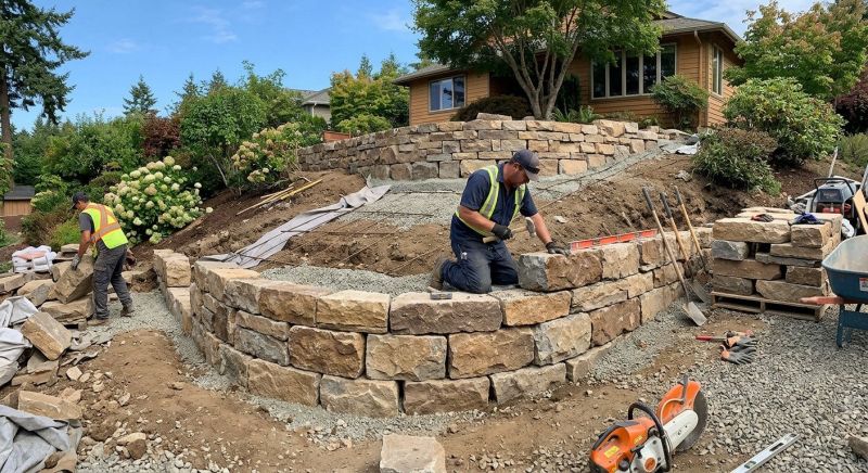 Block Retaining Wall Installation in Volusia County, FL