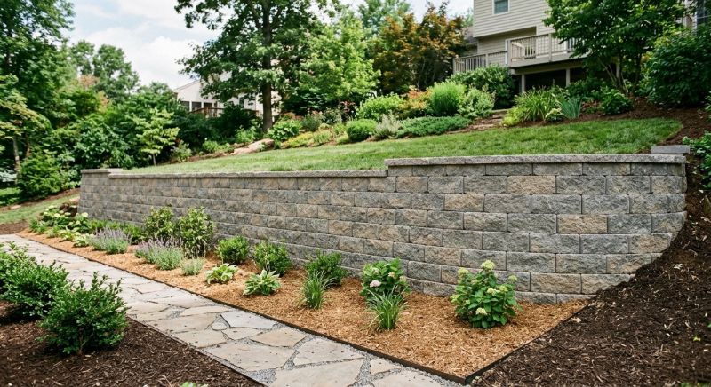 Block Retaining Wall Installation in Deland, FL
