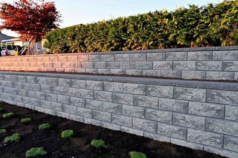 Completed Landscape with Retaining Wall